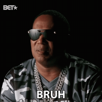 Man In Sunglasses And Bruh Shirt GIF