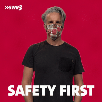 Man In Sunglasses And Face Mask Safety First GIF
