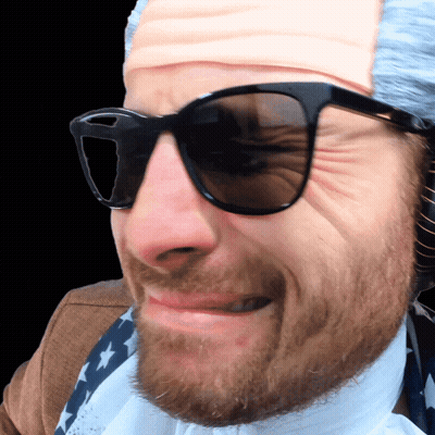 Man In Sunglasses And Fake Wig GIF