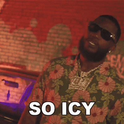 Man In Sunglasses And Floral Shirt Saying So Icy GIF