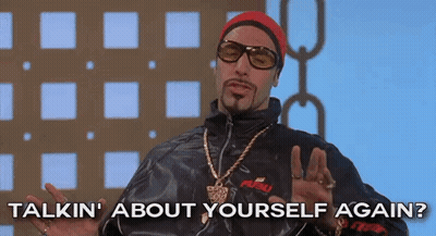 Man In Sunglasses And Fursu Jacket Says Talkin About Yourself Again GIF