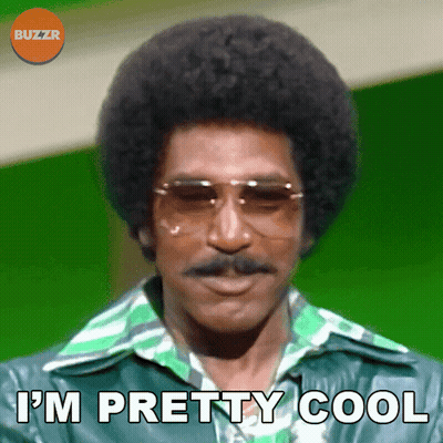 Man In Sunglasses And Green Jacket Says Im Pretty Cool GIF