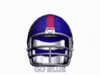 Man in Sunglasses and Hat Beside Football Player in Blue Jersey