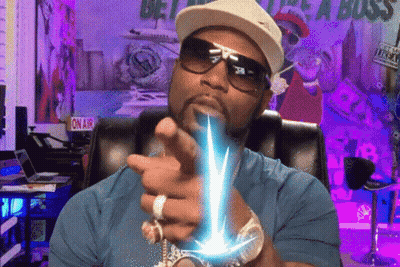 Man In Sunglasses And Hat Pointing At Camera GIF