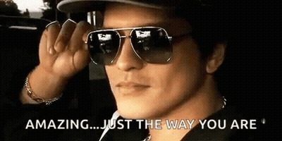 Man In Sunglasses And Hat Saying Amazing Just The Way You Are GIF