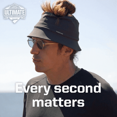 Man In Sunglasses And Hat Saying Every Second Matters GIF