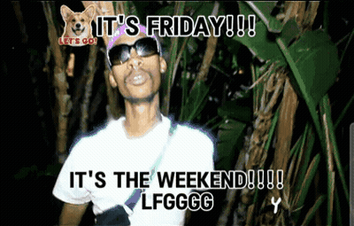 Man In Sunglasses And Hat Saying It's Friday It's The Weekend GIF