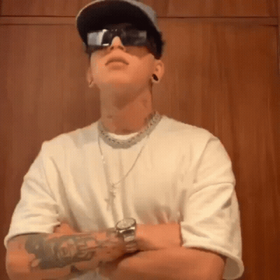Man In Sunglasses And Hat With Arms Crossed GIF