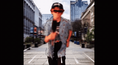 Man In Sunglasses And Hat With Letter T GIF