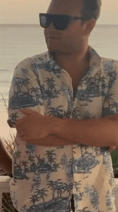 Man In Sunglasses And Hawaiian Shirt GIF