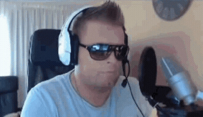 Man In Sunglasses And Headphones At Microphone GIF