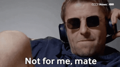 Man In Sunglasses And Headphones Saying Not For Me Mate GIF
