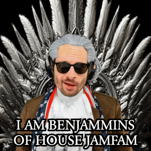 Man In Sunglasses And Headphones Says I Am Benjamins Of House Jamfam GIF