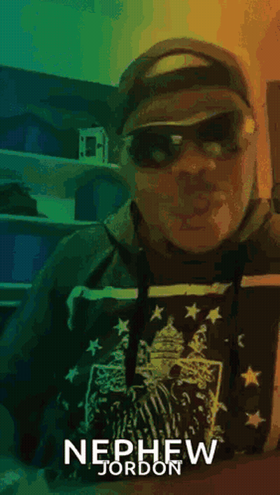 Man In Sunglasses And Hoodie Named Nephew Jordon GIF