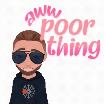 Man In Sunglasses And Hoodie Saying Aww Poor Thing GIF