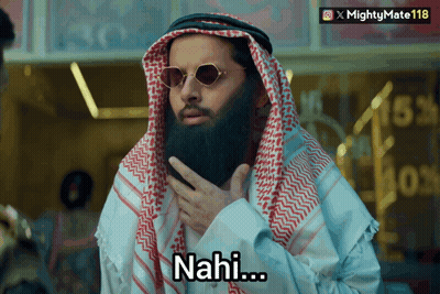 Man In Sunglasses And Keffiyeh Saying Nahi GIF