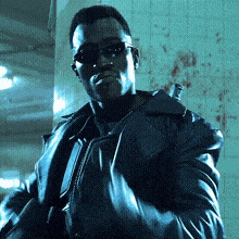 Man In Sunglasses And Leather Jacket GIF