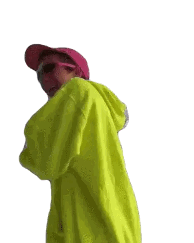 Man In Sunglasses And Neon Yellow Jacket Sticker