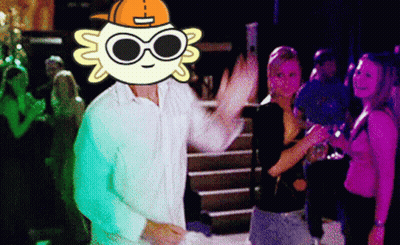 Man In Sunglasses And Orange Hat Dancing In Crowd GIF