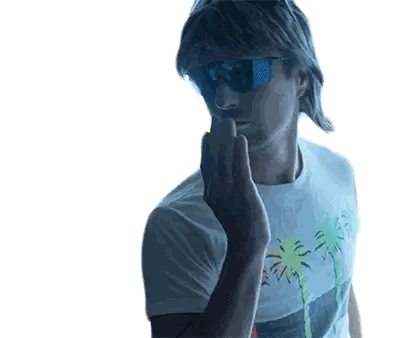 Man In Sunglasses And Palm Tree T-Shirt Sticker