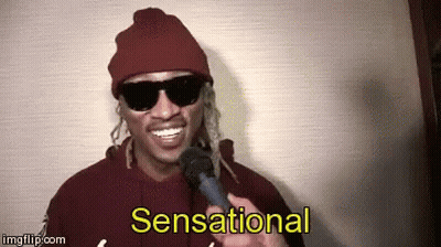 Man In Sunglasses And Red Beanie Saying Sensational GIF