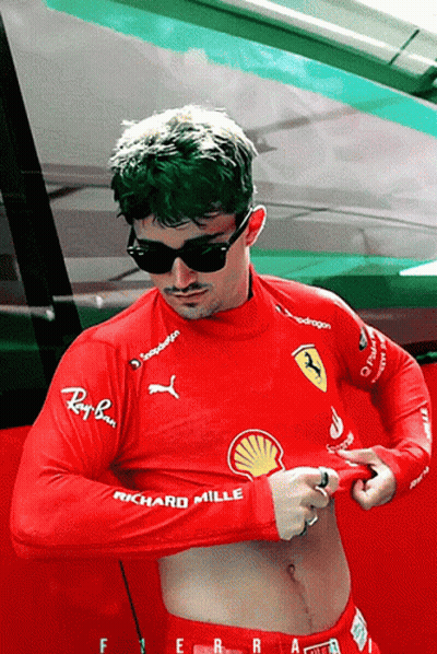 Man In Sunglasses And Red Shirt Richard Mille GIF