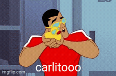 Man In Sunglasses And Red Shirt Saying Carlitooo GIF