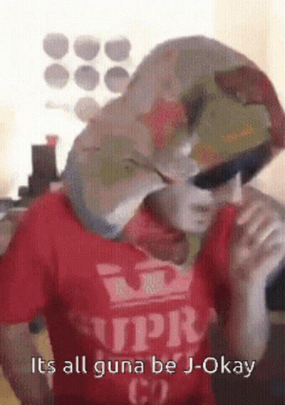 Man In Sunglasses And Red Shirt Saying Supra GIF