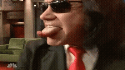 Man In Sunglasses And Red Tie Sticking Out Tongue GIF