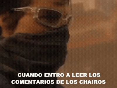 Man In Sunglasses And Scarf Saying Cuando Entro A Leer Los Comentarios De Los Chairos GIF