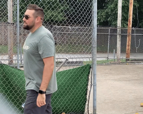 Man In Sunglasses And Shirt Saying Army GIF