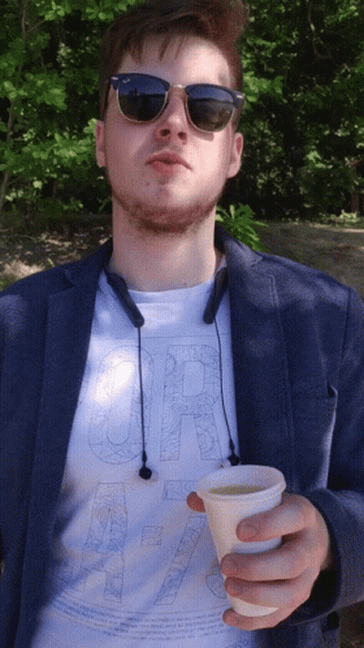 Man In Sunglasses And Shirt Saying Or GIF