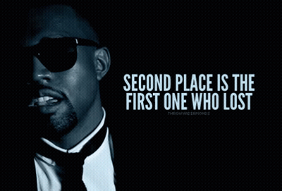 Man In Sunglasses And Tie Saying Second Place Is The First Loser GIF