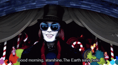 Man In Sunglasses And Top Hat Says Good Morning Starshine GIF