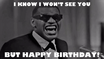 Man In Sunglasses And Tuxedo Saying I Know I Won't See You But Happy Birthday GIF