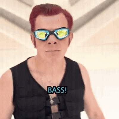 Man In Sunglasses And Vest Saying Bass GIF