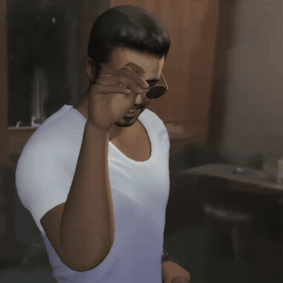 Man In Sunglasses And White Shirt Covering Eyes GIF