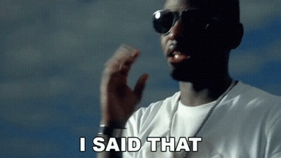 Man In Sunglasses And White Shirt Saying I Said That GIF