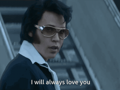 Man In Sunglasses And White Shirt Saying I Will Always Love You GIF