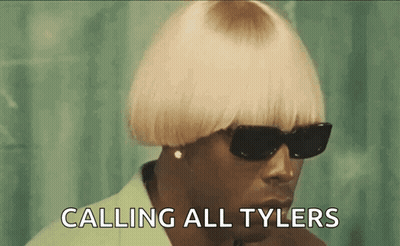 Man In Sunglasses And Wig Talking About Tyler GIF