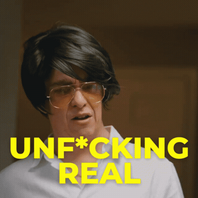 Man In Sunglasses And Wig Unfucking Real GIF