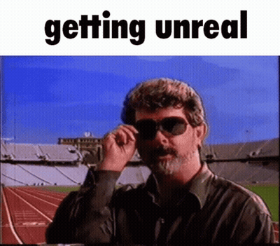 Man In Sunglasses Before Stadium Saying Getting Unreal GIF