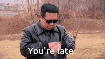 Man In Sunglasses Checking Watch You're Late GIF