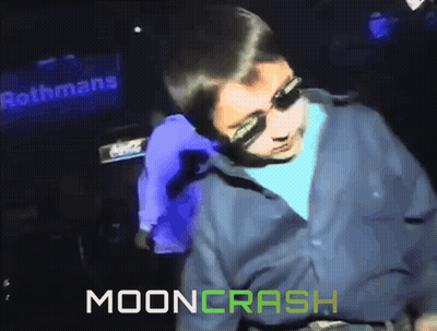 Man In Sunglasses Dancing In Front Of Rothmans Sign GIF