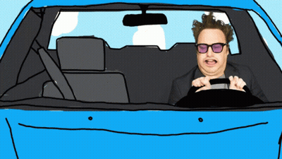 Man In Sunglasses Driving Car GIF