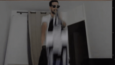 Man In Sunglasses Holding Frisbee GIF