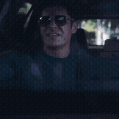 Man In Sunglasses In Car Says I Can Feel Something Inside Me GIF