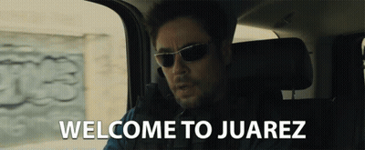 Man In Sunglasses In Car Welcome To Juarez GIF