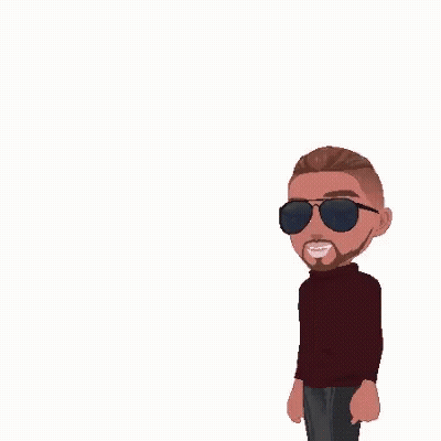 Man In Sunglasses In Front Of Purple Letters Yus GIF