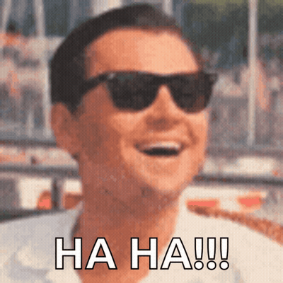 Man In Sunglasses Laughing Ha Ha!!! GIF